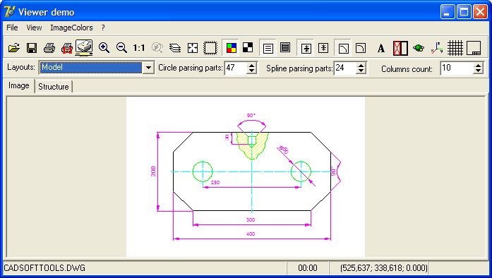 Screenshot of 2D/3D CAD Import VCL 5.25