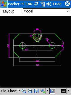 Screenshot of Pocket PC CAD (DWG/DXF/PLT) Viewer 1.5